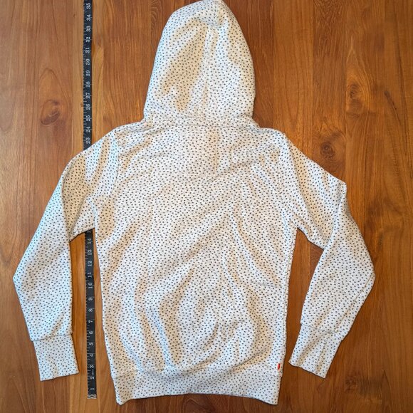 Superdry Hoodie‎ Sweatshirt - Light Gray with Navy Stars, Medium - Picture 4 of 12